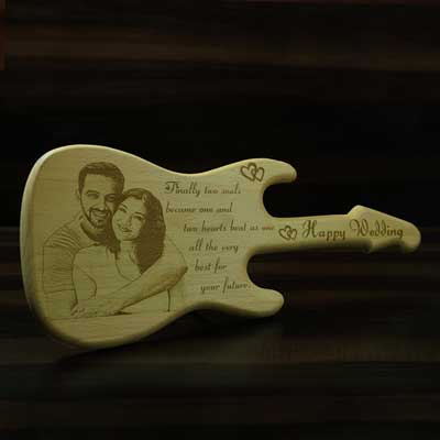 "Personalised Engraving on Wooden Guitar (7x16) - Click here to View more details about this Product